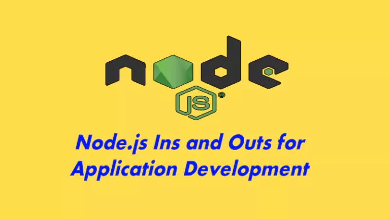 Node.js Ins and Outs for Application Development